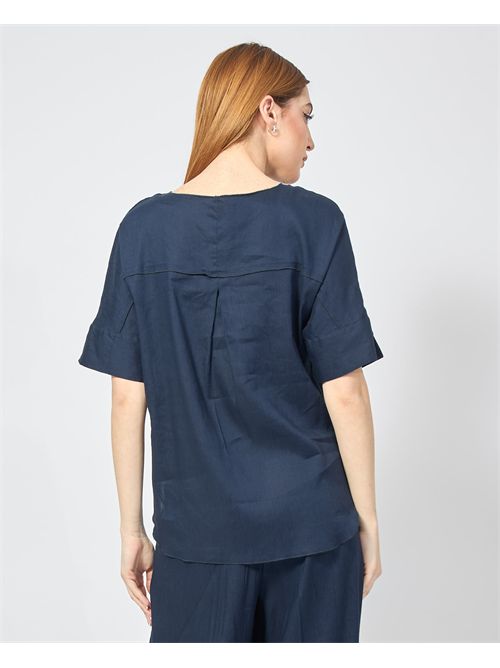 Alessia Santi blue blouse in linen ALESSIA SANTI | 511SD45037S2828